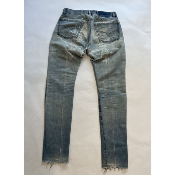 Vintage Diesel Distressed Fanker Skinny Jeans in Blue - Picture 7 of 7